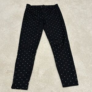Tinsel Black Polka Dot Ankle Length Pants